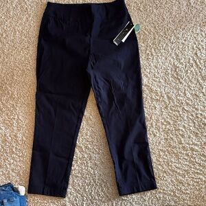 Navy Blue Slim Fit Dress Pants